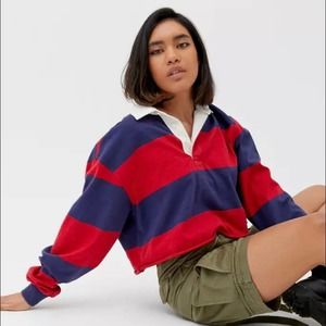 Urban Outfitters Cropped Rugby Shirt